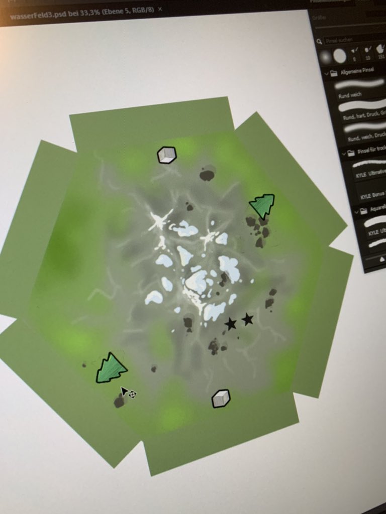 NRFriedrich's tweet photo. @jackson_pope This Wednesday I crafted new tiles for a reworked prototype of New King of Ragal WT and gained experience with photoshop! 😊
#craftwednesday #boardgamedesign #boardgames  #NKoR https://t.co/71tVUCkxjJ