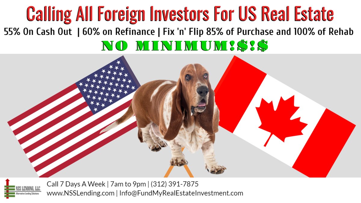 NSSLending's tweet image. NO MINIMUM LOAN for Foreign Investors!
Call Us With Your Opportunities (312) 391-7875 
We'll Get You Funded! 
Check Out Our Review 
trustpilot.com/Review/NSSLend…