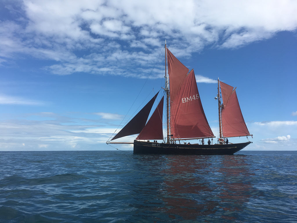 Yesterday first 2021 guest sailing ...."Just wanted to say a massive thank you to the crew for a fabulous day. It was so special and one we will treasure for a long time. The crew were fab and what an incredible vessel." Tks Kate. #sailing <a href="/NatHistShips/">National Historic Ships UK</a> <a href="/HeritageFundUK/">The National Lottery Heritage Fund</a>  <a href="/Brixham/">Brixham</a>