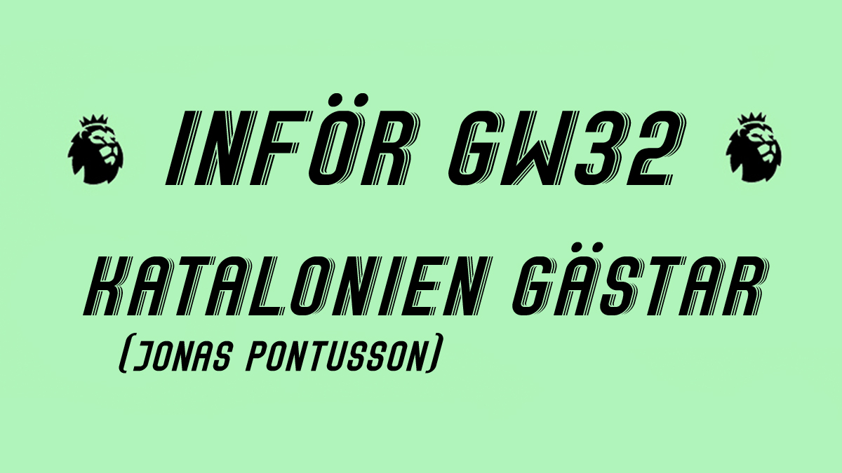 🔥 NYTT AVSNITT UTE 🔥

Podden inför GW32 är här och vi gästas av <a href="/JPontusson/">Jonas Pontusson</a> a.k.a. Katalonien som har en kanonsäsong och länge legat topp 1000 i världen! 

Hör vad som funkat så bra för Jonas och få tips på vilka han tycker man ska satsa på nu. Finns där poddar finns!