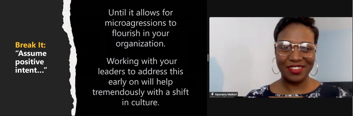 As a communicator, calling out microaggressions are part of my responsibility. I don’t want people to operate in fear but I do want them to operate with consciousness when they work with me. <a href="/Nponano_Maikori/">Nponano Maikori</a>

#InternalCommunications #ALIComms #HR