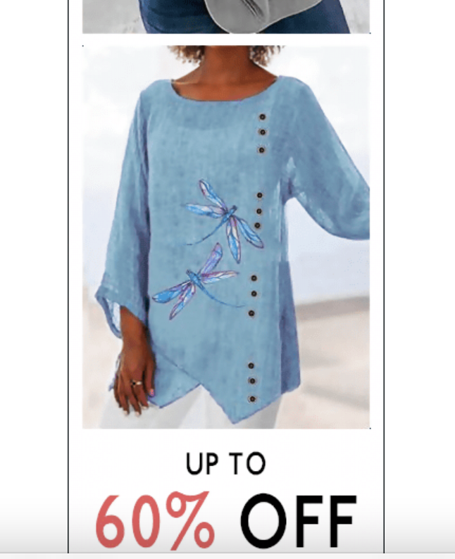 LAPancakeAuthor's tweet photo. I mean, seriously, people. Has my upcoming birthday triggered some bizarre algorithm? "Hey, this gal is about to turn 50. Cue the ads for matronly blouses with insects and flowers!" https://t.co/uZCxPXNM2s