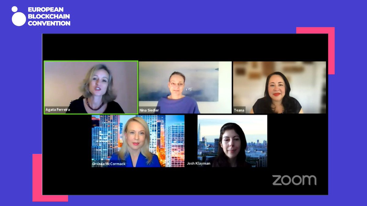 NOT a #manel 

Nice job @EBlockchainCon & #EBCvirtual 

5 very accomplished women proving there ARE #womenincrypto 

Must follows: @josh_blockchain, @ninsie3, @UrszulaMc @TeanaTaylor @AgataJFerreira