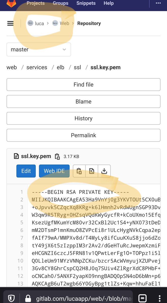 HonkHase's tweet image. Echt jetzt, #LucaApp?!?

Privater(!) und Geheimer(!) Schlüssel öffentlich verfügbar?!? O_o

Aber &quot;niemand kommt jemals an die Daten dran&quot;?

Ausser alle eure Entwickler, alle die das Internet bedienen können und alle IT-Fruchtfliegen Deutschlands?!?

W T F?
gitlab.com/lucaapp/web/-/…