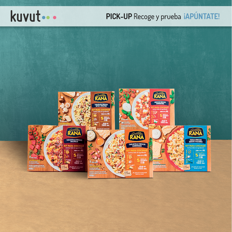 📣Kuvutian@, recoge en Madrid o Barcelona un Kit para cocinar pastas Giovanni Rana.
🍝Selecciona punto de recogida.
🍝Recoge cuanto antes.

Lleva la tradición italiana a tu mesa y haz especial🤩 tu comida diaria con Pastas #GiovanniRana