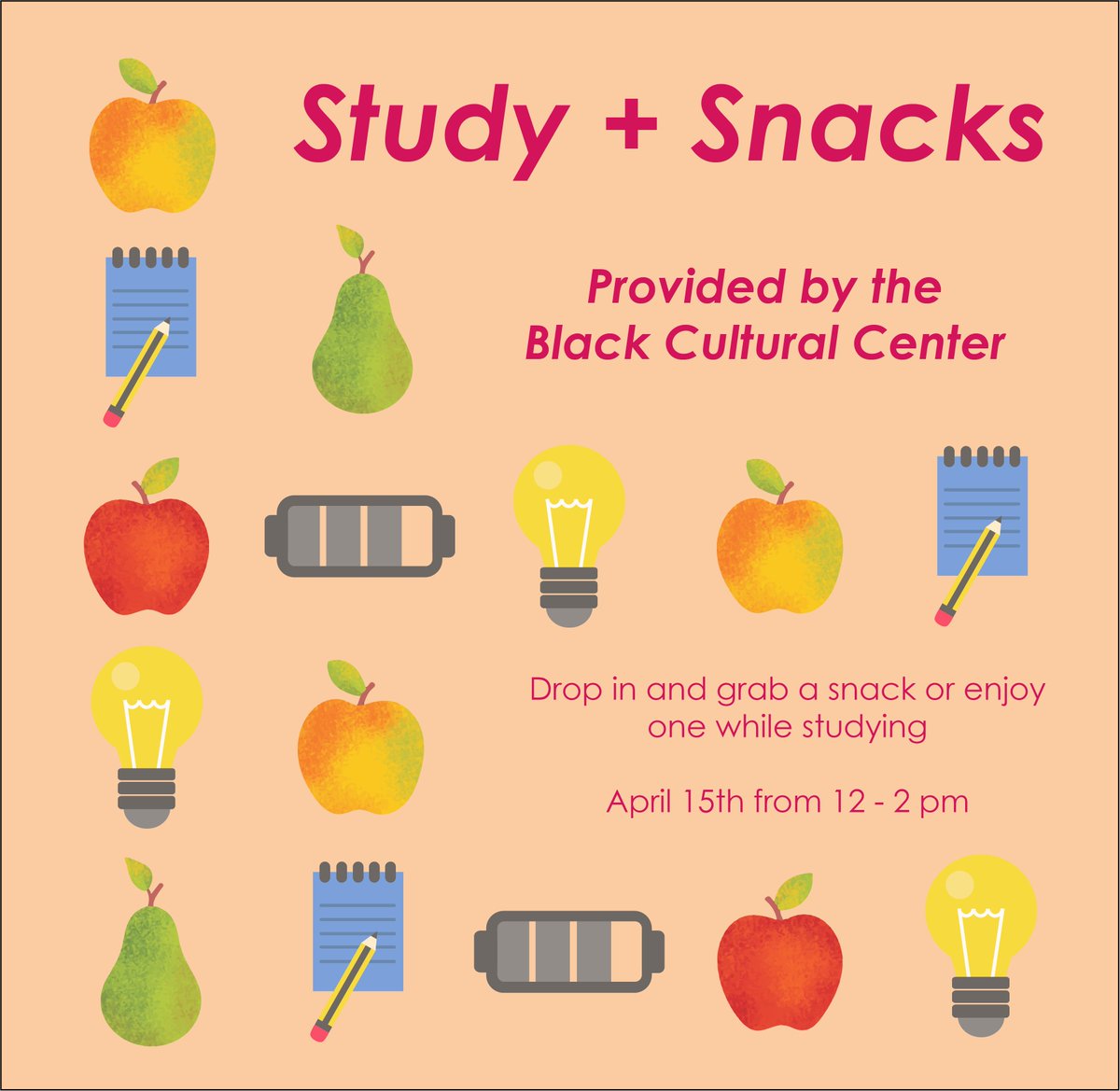 VTBCC's tweet photo. Tomorrow at 12-2, stop by the BCC and grab some snacks!
#relax #study #chill #BCC #vtbcc https://t.co/B8hB7BDvmt