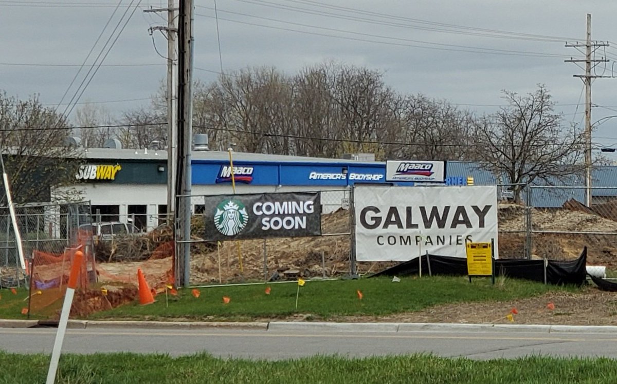 WissaintSt's tweet photo. Oh happy day! @Starbucks is coming to the corner of Stoughton &amp; Pflam Roads! The little pleasures in life. 😋 https://t.co/RjUphfMgH0
