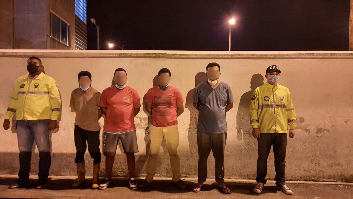 PoliciaEcuador's tweet photo. CAPTURAMOS a una presunta organización delictiva “Los Hermanos”, integrada por 4 ciudadanos dedicados al delito de robo agravado y abigeato, en #SDTsáchilas.
#CombateAlDelito
#UICA https://t.co/eI0MmMI1X9