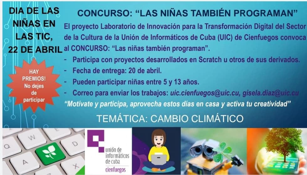 PARTICIPA!!!! Concurso por el Día Internacional de las Niñas en las TIC @MINCOMCuba @kinath84 @elmulato68 @UICuba @UicHolguin