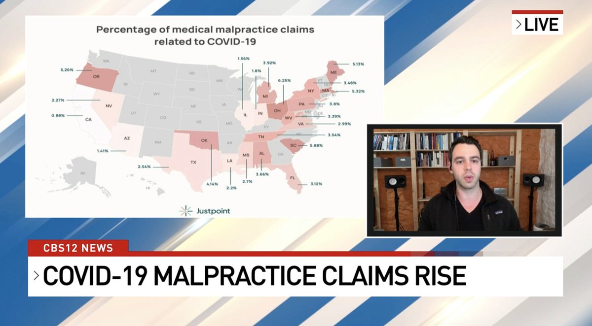 EFrontierLabs's tweet photo. Check it out! EFL Alum, @VictorBornstein of @thejustpoint, joins CBS to discuss the rising rates of malpractice filings across the country since COVID-19 struck last year. 

To learn more: https://t.co/jJyfKb3enU https://t.co/1HEraLOytl