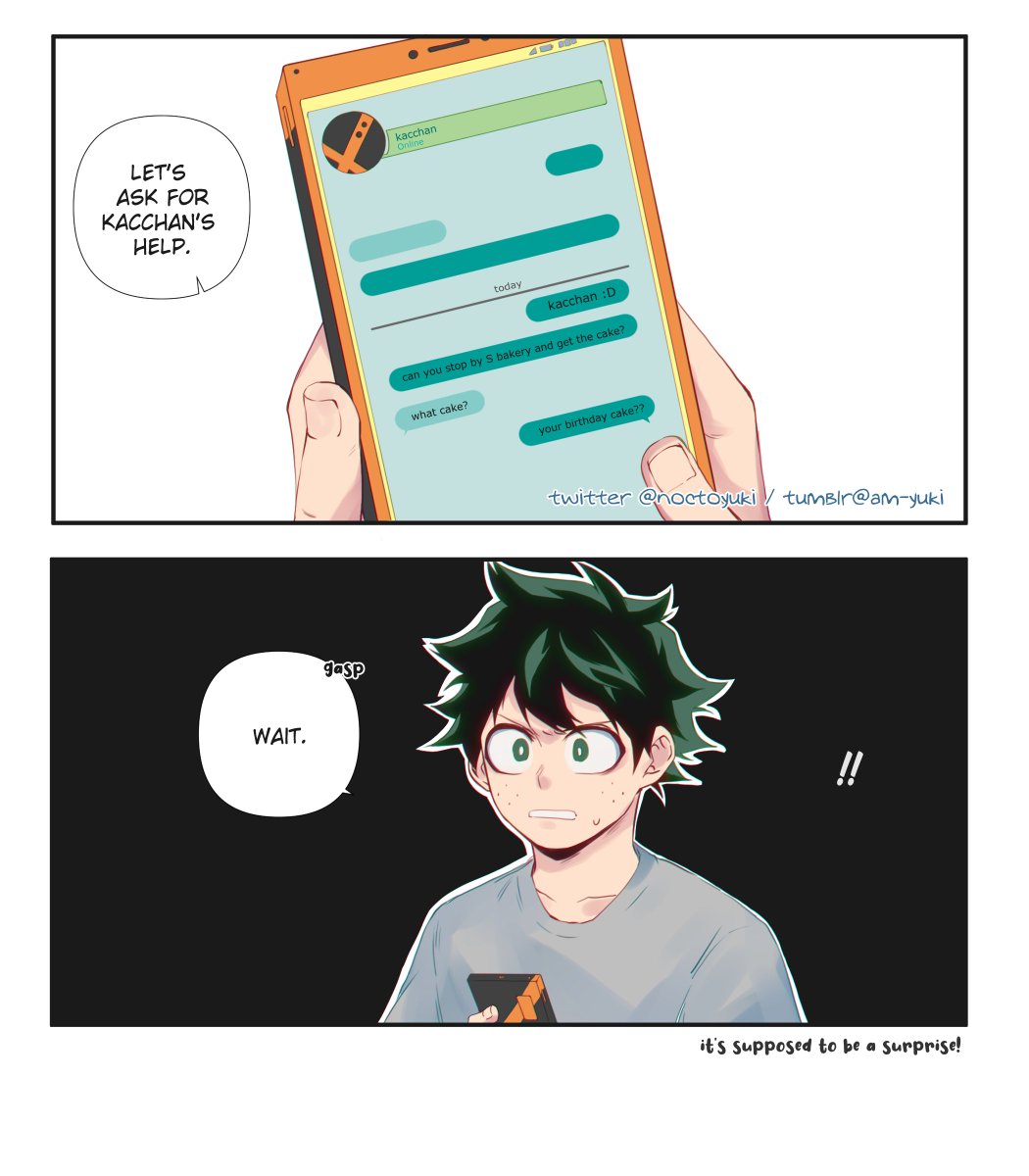 I'm a few hours late, but I decided to do a 7 days countdown to Kacchan's Birthday. ☺️ This is the first time they celebrate the day without their friends. 
Thank you to @/LadyBookman666 for the prompt. 