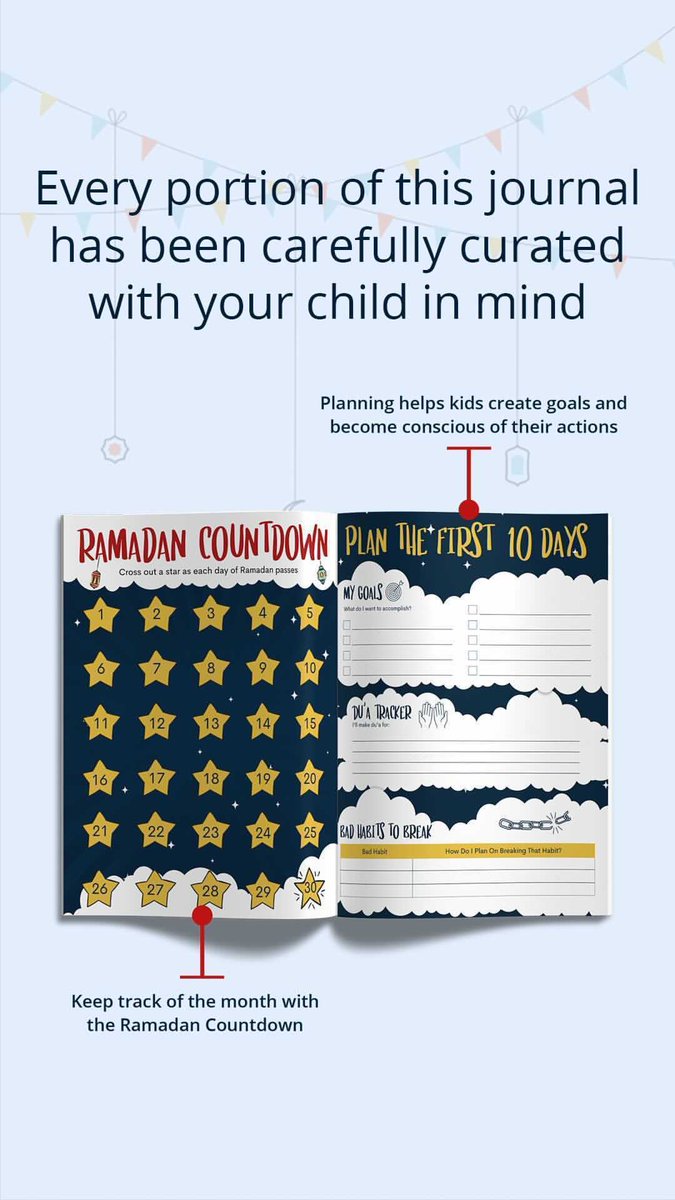 AbdurahmanAfia's tweet photo. I’m very happy to share this Ramadan journal for kids that is completely free! 🎉
You can get your free copy at https://t.co/8NiL5F8Ea0.
Print it and bind it for the perfect Ramadan gift for your child! 🎁
#Ramadan #RamadanForKids #ResponsibleParents #AbdurahmanAfia https://t.co/molhpALXdJ
