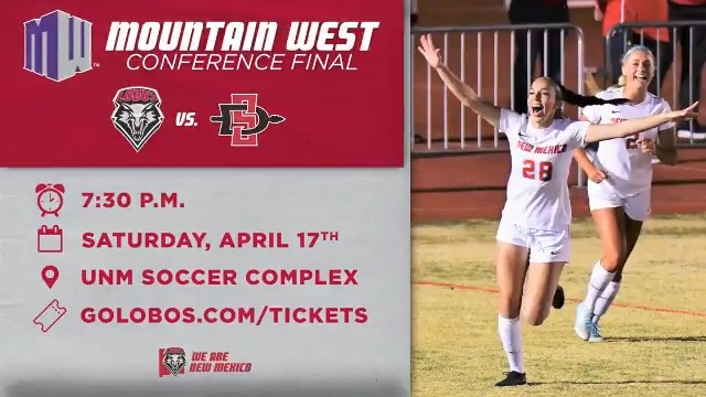 We need you to show up loud and proud on Saturday night as @UNMLoboWSoccer plays for a Mountain West title!
๐๏ธ: https://t.co/ObZmToTbNs https://t.co/XiZs7wbCpC
