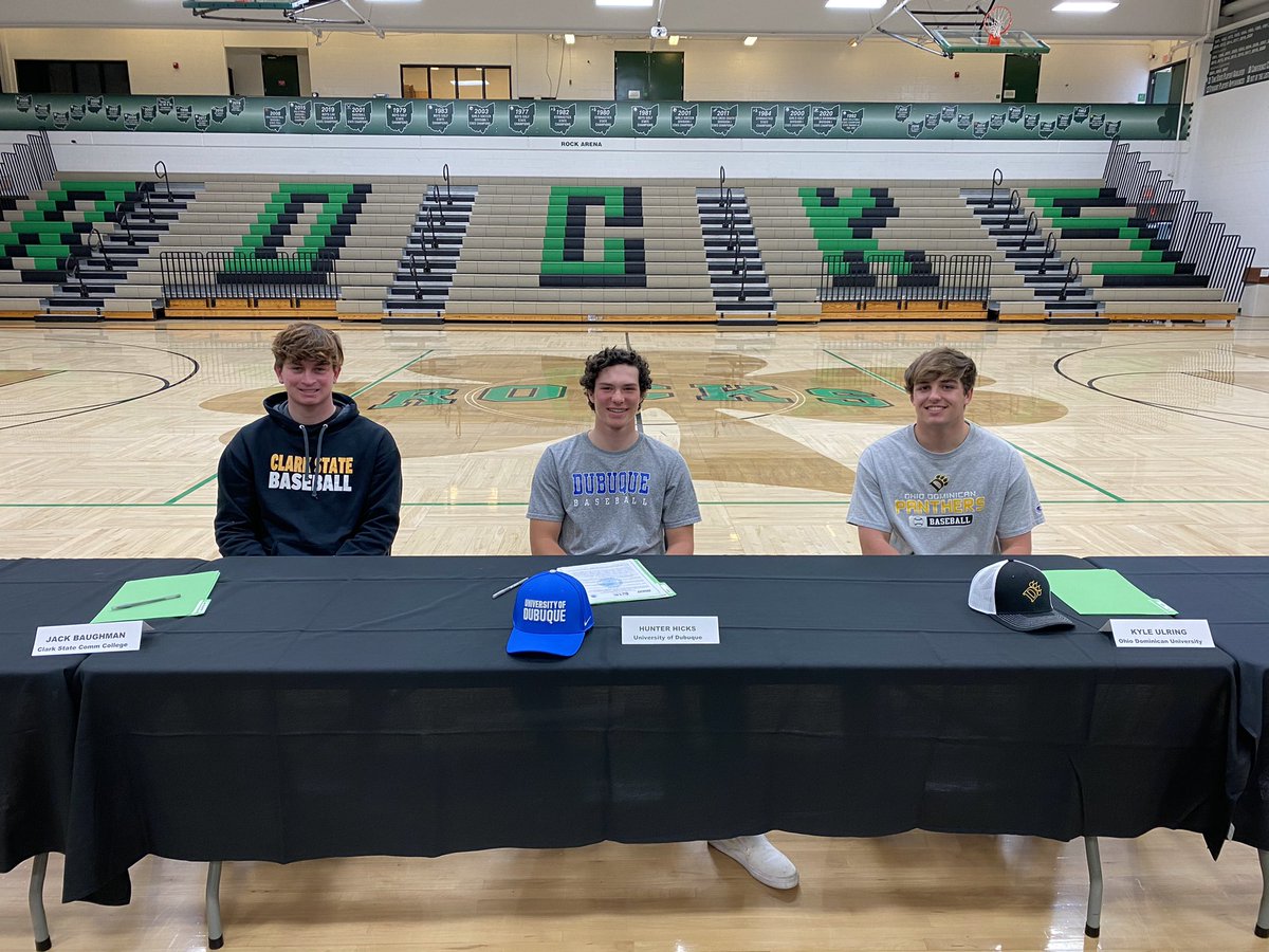 Congratulations to OUR GUYS, heading on to COMPETE at the next level!!

Jack Baughman - @ClarkStateBSB 

Hunter Hicks - <a href="/UD__Baseball/">University of Dubuque Baseball</a>

Kyle Ulring - <a href="/ODUBaseball_/">ODU Baseball</a>
