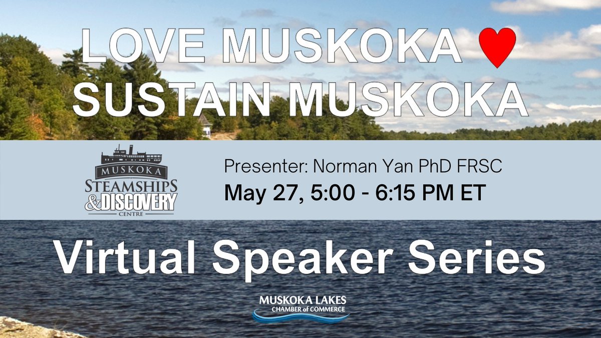 Upcoming Event by <a href="/RMSSegwun/">Muskoka Steamships & Discovery Centre</a>:
Imagining a healthier future for Muskoka lakes by reducing the local causes of algal blooms, restoring our forest’s historic ability to capture carbon, and moving from remediating problems to preventing them. Learn more: www1.muskokalakeschamber.ca/events