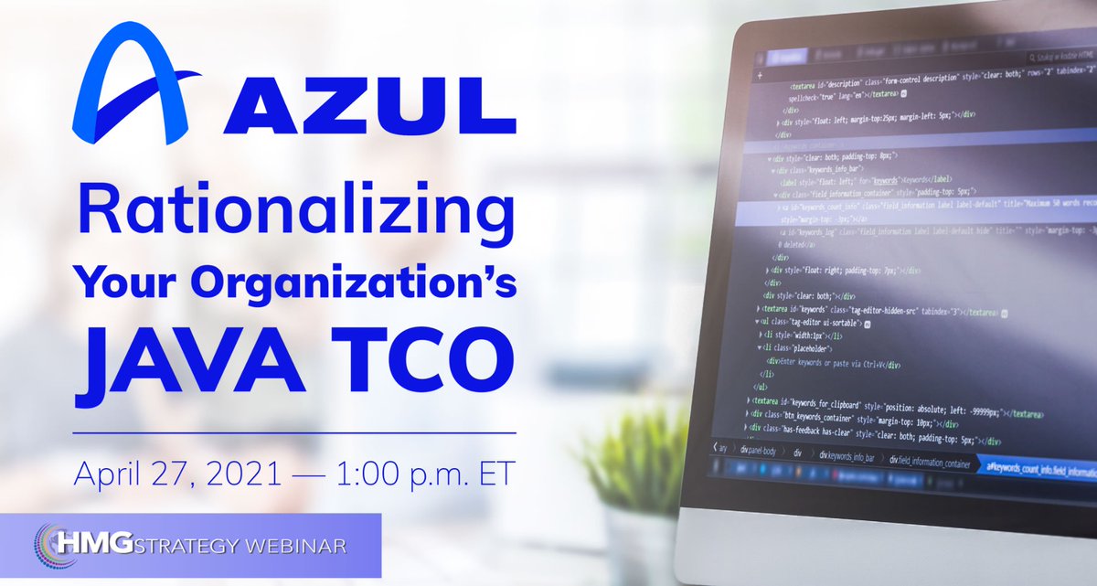 AzulSystems's tweet image. How much are you paying for your Java licenses? 
You ready to save some   💲💲💲?? Learn more in this webinar hosted by @HMGStrategy bit.ly/32c5MVO  #Java #TCO #SwitchToAzul