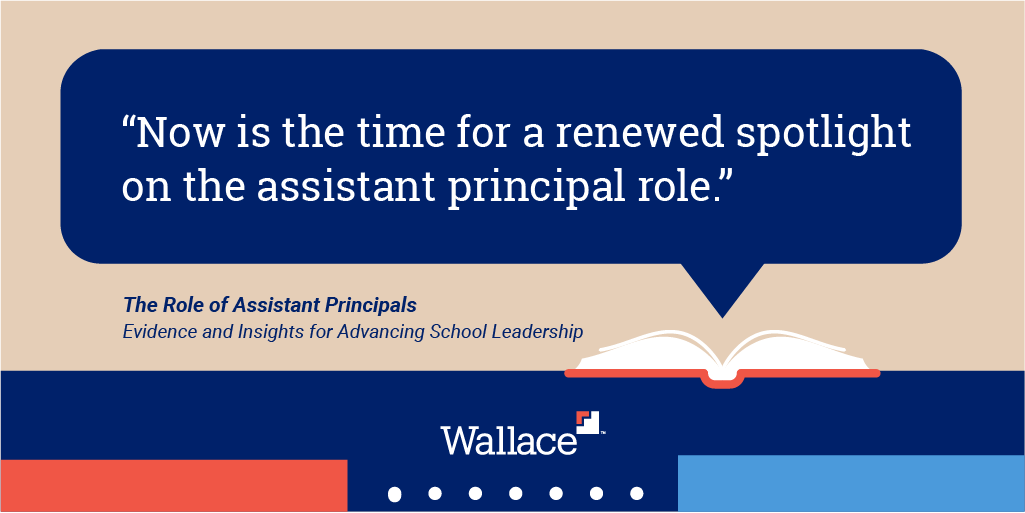 WallaceFdn's tweet photo. New research review from @VanderbiltU & @MathematicaNow on assistant principals finds the role is increasingly prevalent but often overlooked. Read the report: https://t.co/wxvd3rtVWv #APSynthesis https://t.co/NWNUs9RUrS