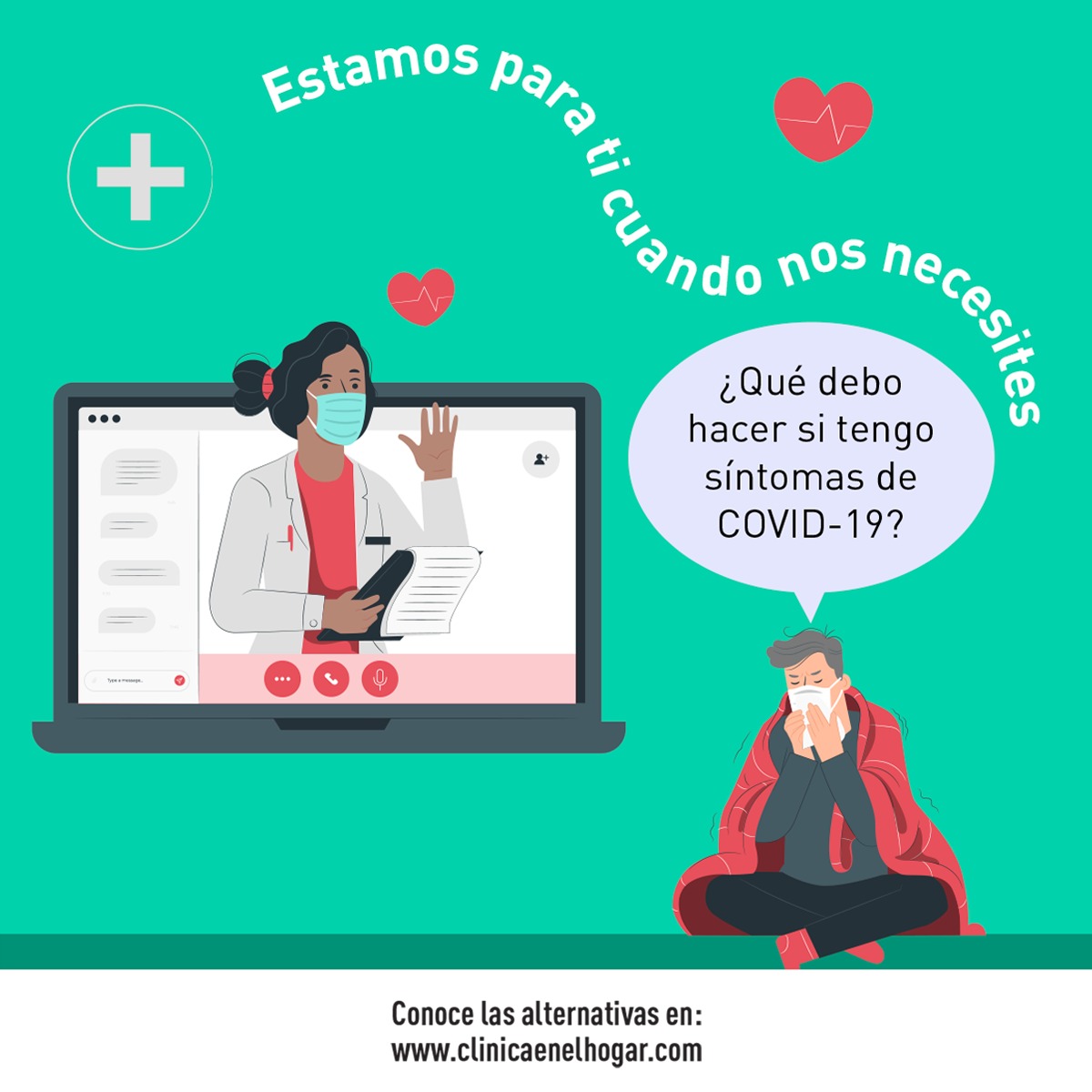 Empresas e instituciones públicas han creado “Clínica en el Hogar” para asesorarte de manera remota si presentas síntomas de COVID-19.
Conoce las alternativas en: clinicaenelhogar.com
#VenceAlVirusEnCasa #RompeLaCadenaDeContagios #NoBajesLaGuardia #EmpresasXTuBienestar