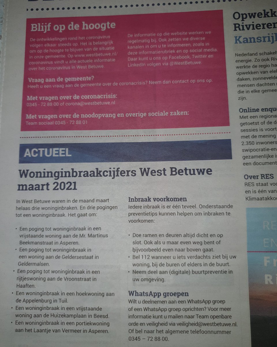Melding woninginbraak Asperen