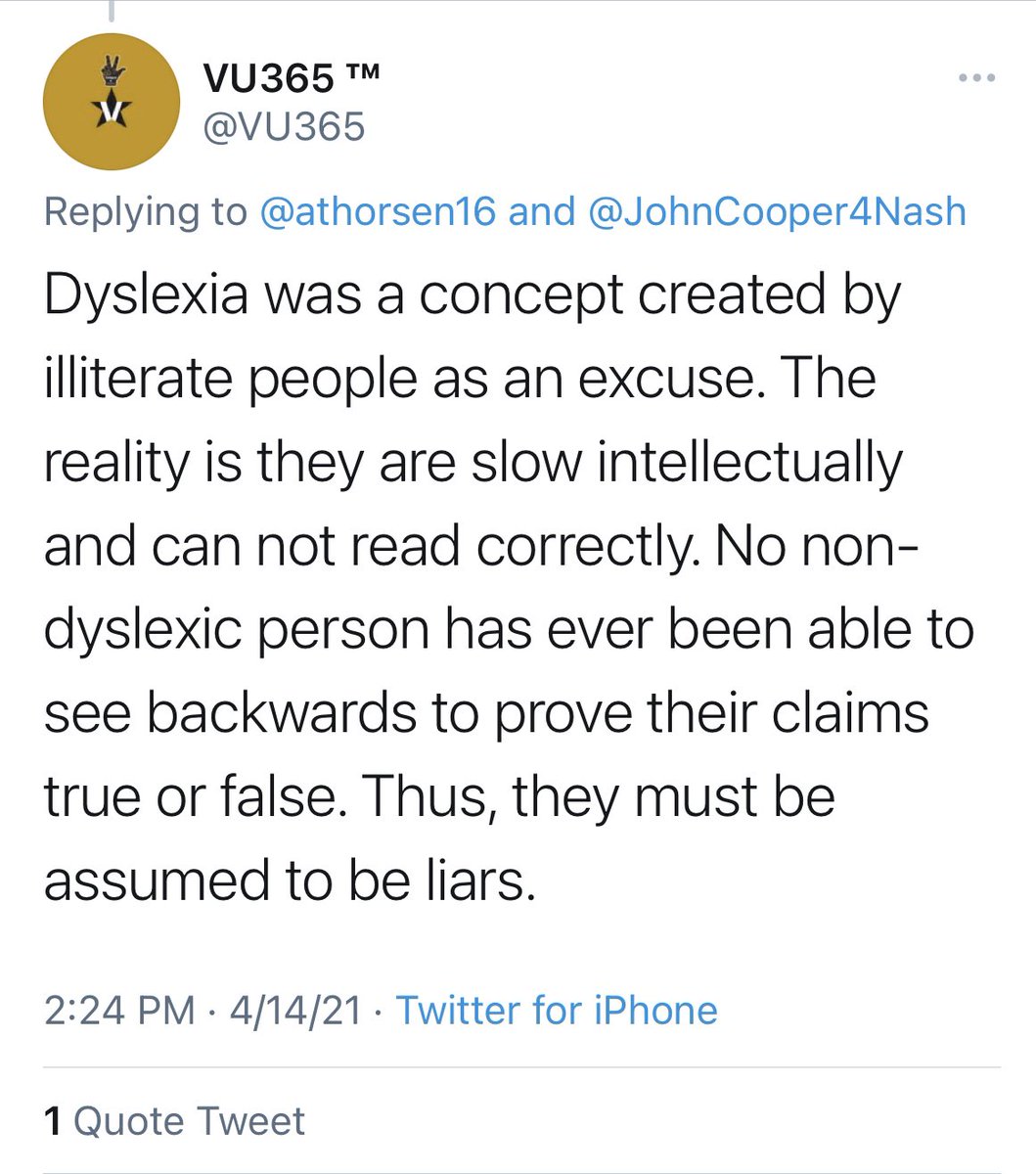 Oh honey. I guarantee my IQ is way higher than yours. People with dyslexia are often high IQ and don’t see backwards, those are myths that only uneducated people believe. 

Bless your heart.