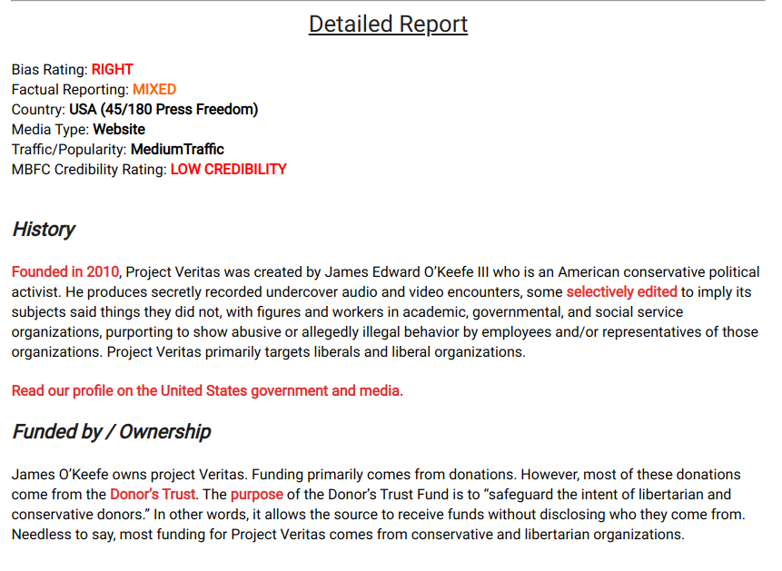 gal_suburban's tweet photo. @ThomasS4217 @Twitter #ProjectVeritas Rated EXTREME & Questionable - #politicalpropaganda without much credibility, if any. #debunkdisinfo #dontamplify
https://t.co/EsNT1YOSNk https://t.co/4iPpoxELqr