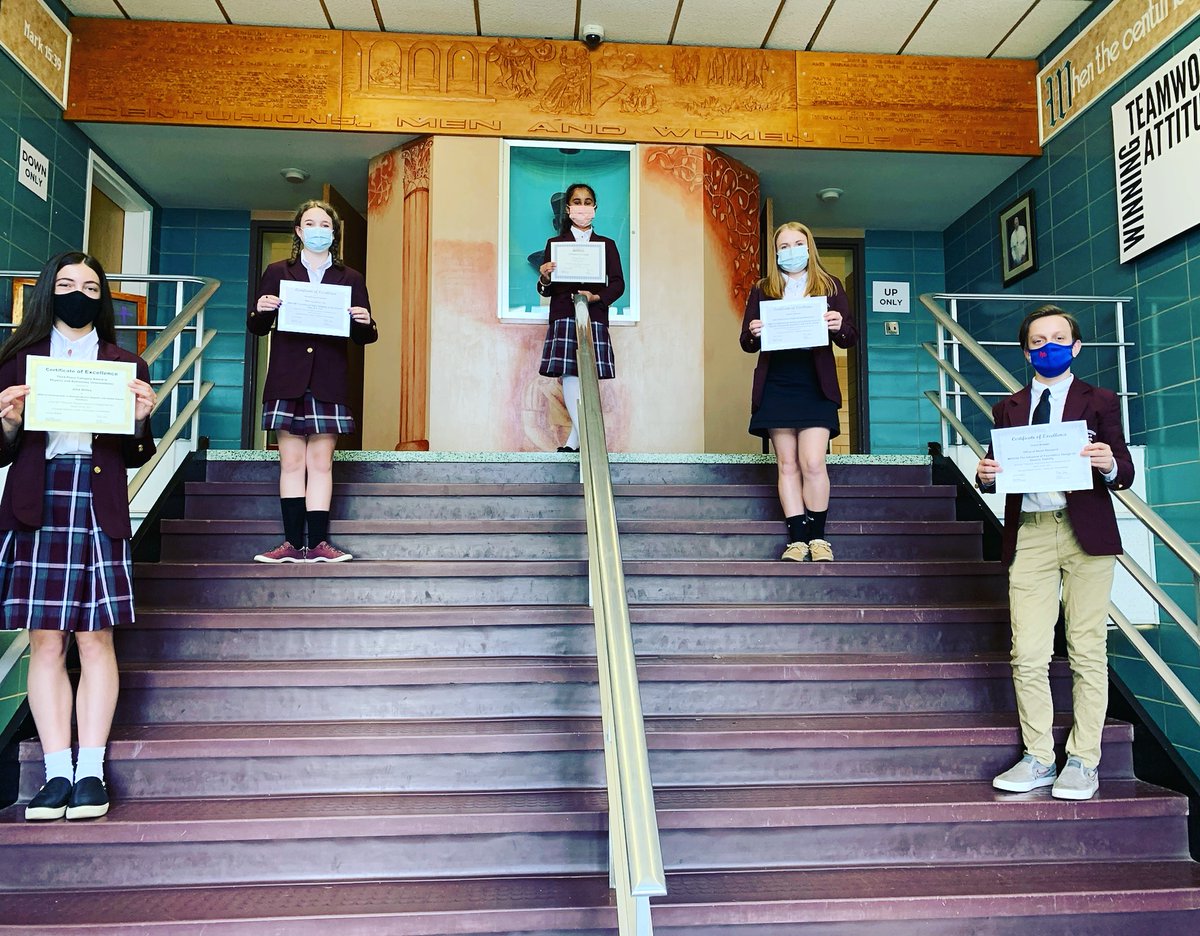 Scientific successes part 2!! Congratulations to five of our students for their outstanding results at the Pittsburgh Regional Science and Engineering Fair which took place in March. Annmarie George: Award of Excellence in the Use of the Scientific  Method.