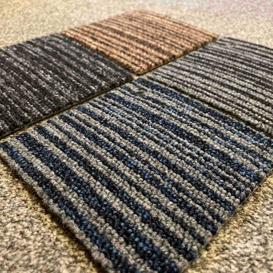 TCTC_UK's tweet photo. Introducing 4 new stripes to our already popular plain/heathered Winchcombe carpet tile collection. Hard-wearing &amp; highly functional nylon carpet tiles offering great value; ideal for high traffic areas: retail, education, healthcare, hospitality, &amp; more https://t.co/fjvs3tRHy1 https://t.co/1zH7KIbEJ6