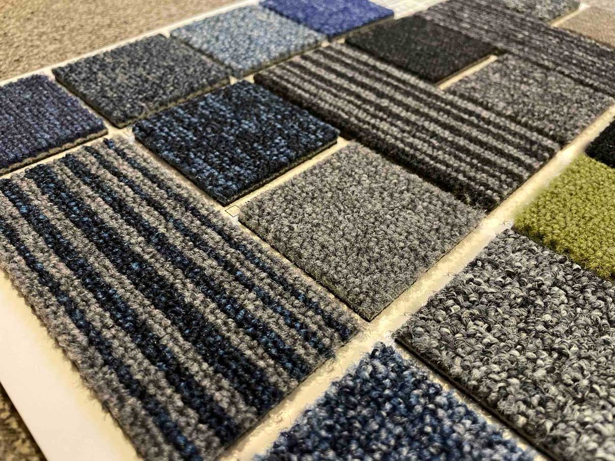TCTC_UK's tweet photo. Introducing 4 new stripes to our already popular plain/heathered Winchcombe carpet tile collection. Hard-wearing &amp; highly functional nylon carpet tiles offering great value; ideal for high traffic areas: retail, education, healthcare, hospitality, &amp; more https://t.co/fjvs3tRHy1 https://t.co/1zH7KIbEJ6