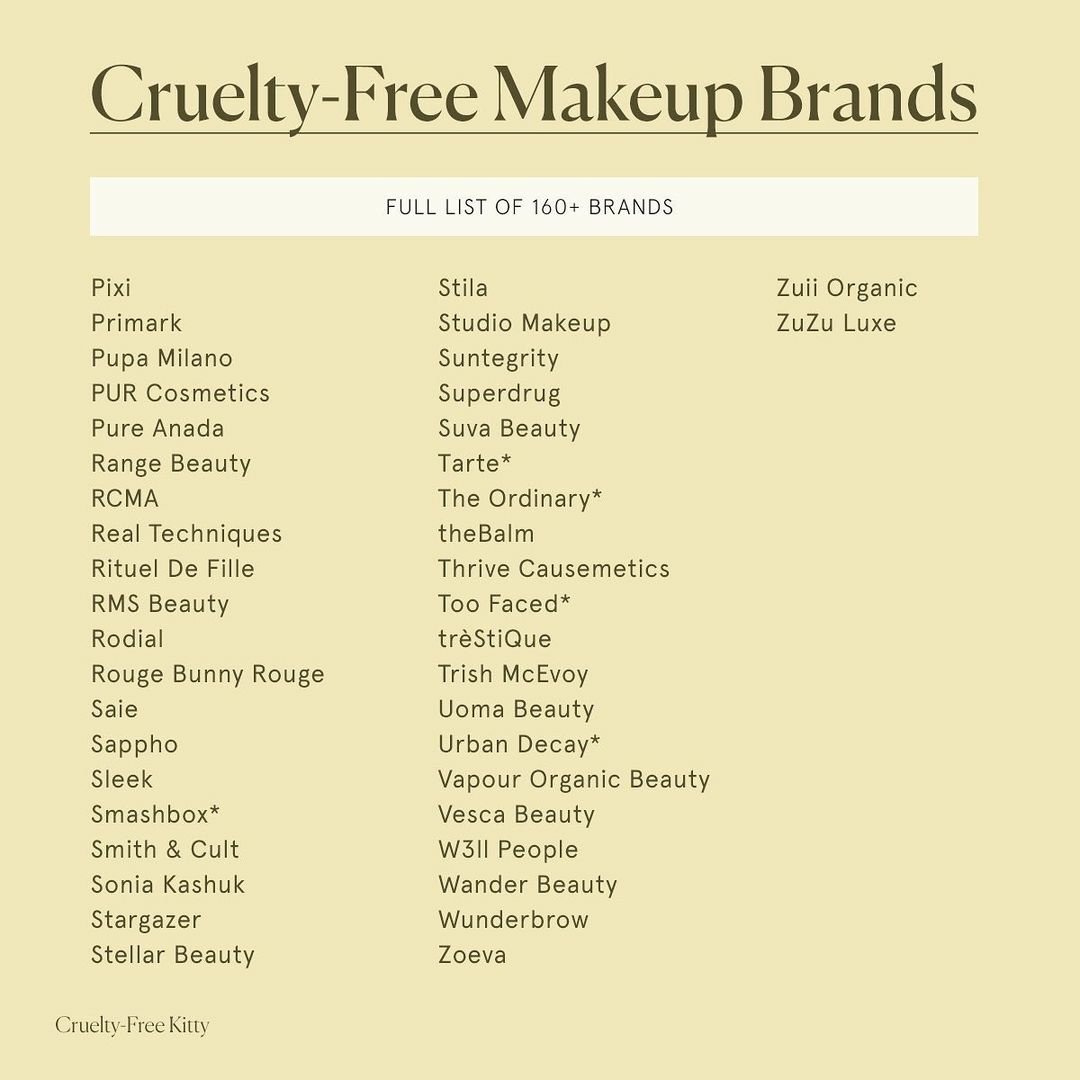 160 marcas de Maquillaje que tienen certificaciones Cruelty Free 🤍🐇 #crueltyfree