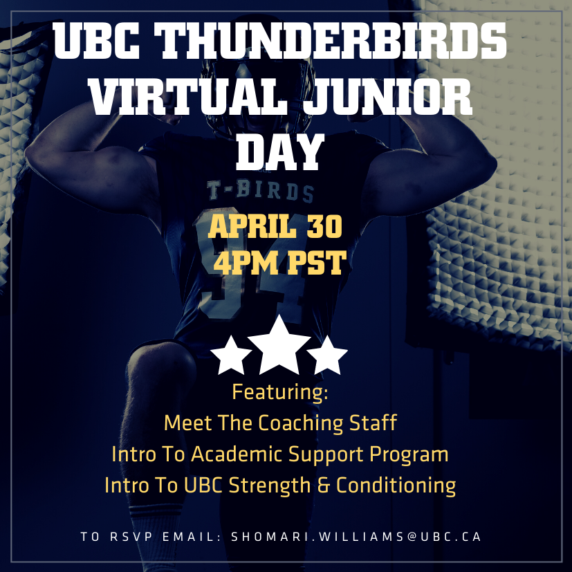 dorianLb56's tweet photo. Thank you @ShoWill33 @ubctbird for the invite to UBC’s Virtual Junior Day. #GoBirdsGo #StormPointGrey #TBirdNation https://t.co/DMD5QGNWlA