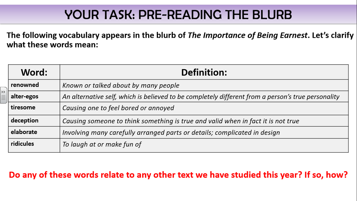 Quick/easy idea: Starting to look at how pre-teaching vocab can be retrieval/interleaving too. After teaching vocab, I ask students how words could be applied to other texts studied. Instigates brill discussion/helps them appreciate words in different contexts. <a href="/Team_English1/">Team English</a>