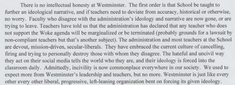 "There is no intellectual honesty at Westminster." 6/