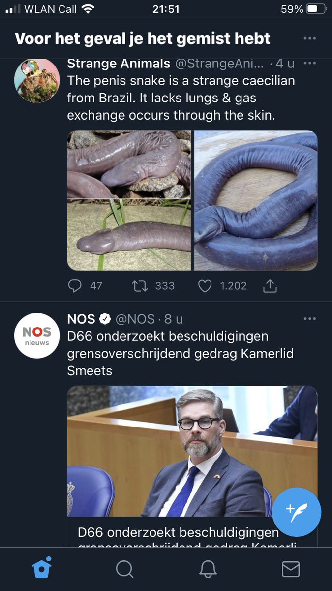 dramaass's tweet photo. Soms denk ik dat er bij Twitter een mannetje zit die mijn timeline samenstelt en een vreemd gevoel voor #humor heeft🤔 #penissnake #smeets https://t.co/rx5O9gWuRd