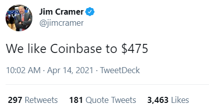 Guruleaks1's tweet photo. How it started, How it's going...

$COIN @JimCramer
 
h/t @angrybear168 https://t.co/lrqsPcDp3x