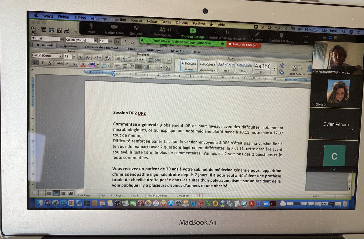 #Pedagogie Correction ce soir en live et en zoom des dossiers d’infectiologie de l’internat blanc ECNi que j’avais rédigés. 250 étudiants 6e année connectés, belle interaction &amp; bonnes questions ! 👏🏼 à vous et bon courage pour la dernière ligne droite ! <a href="/raphael_w__/">Raphaël Wagner</a> @LuEdouard