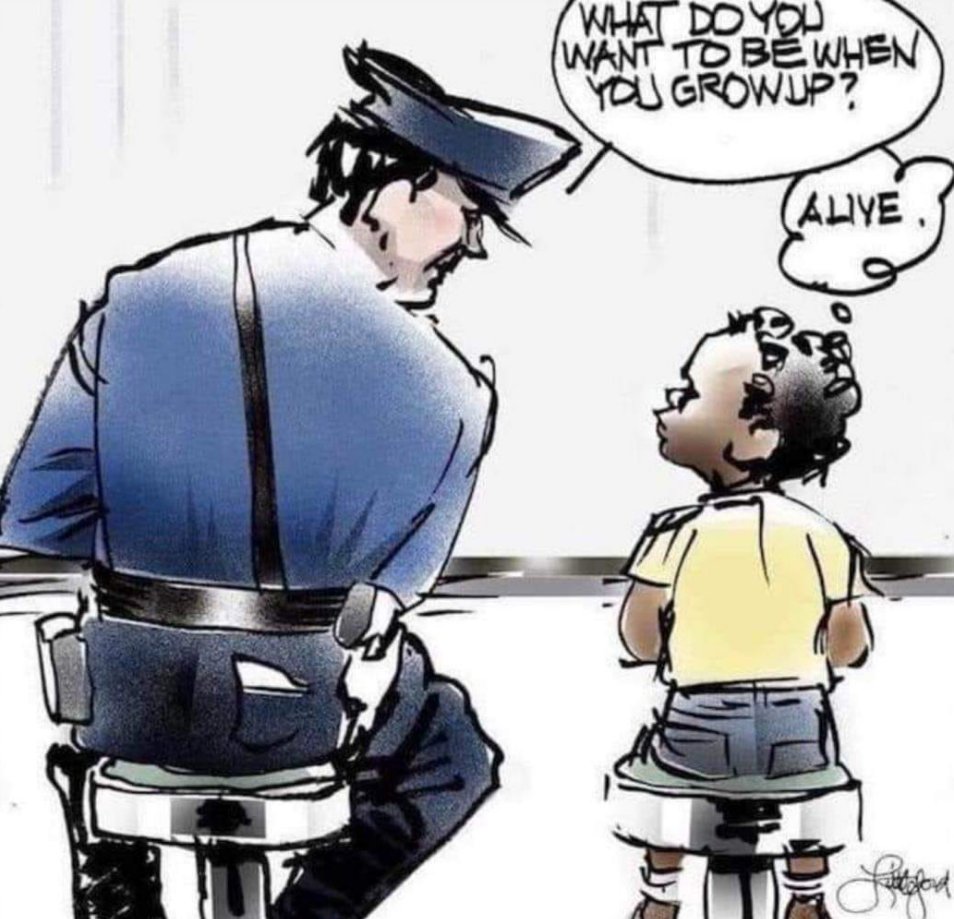 The policeman asked, 'What do you want to be when you grow up?' The little girl replied: 'Alive.'