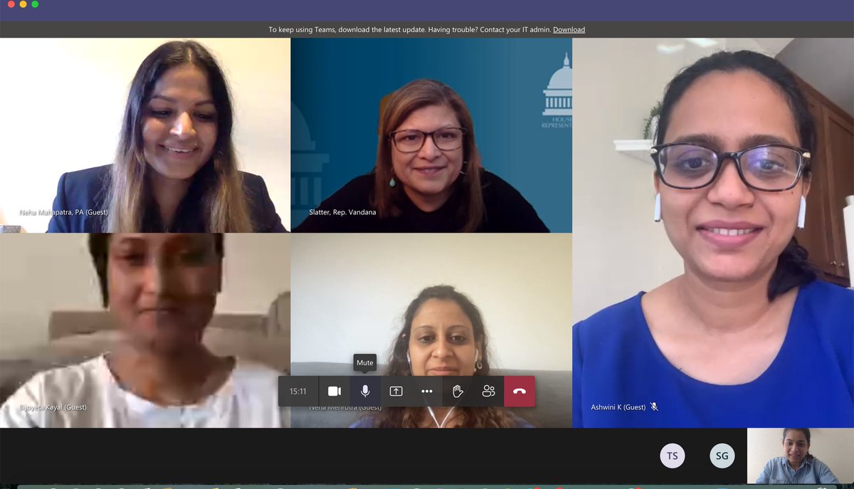 SaveH4EADs's tweet photo. Our heartfelt thanks to WA State Rep .@SlatterVandana for meeting with our volunteers. We applaud her strong support &amp; commitment to bring more attention to quickly resolve #H4EADdelays issue that disproportionately impact immigrant women of color causing #WomenForcedToQuit https://t.co/aMKAOeZd7D
