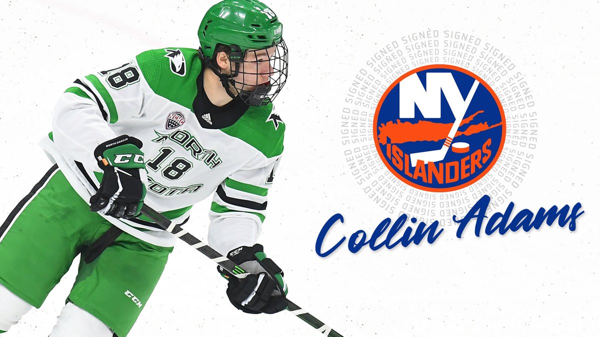 Congrats to Collin Adams, who inks a contract with the New York #Isles on a two-year deal beginning next season. 
#UNDproud

x.com/NYIslanders/st…