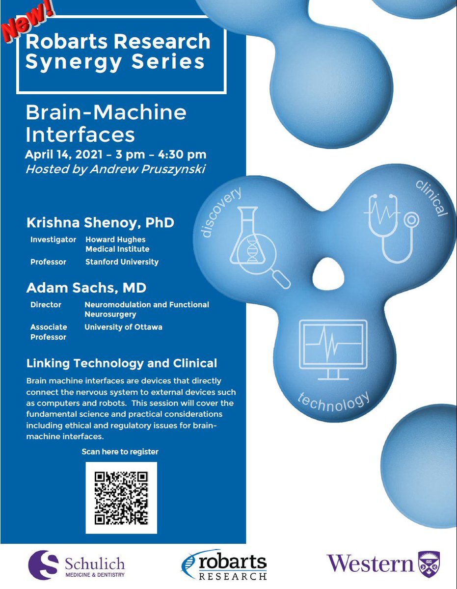 Today was the Robarts Synergy Seminar Series opening. @SchulichMedDent @WesternU. Thanks to @andpru & @JonAMichaels for organizing & @shenoystanford & Adam Sachs for wonderful talks on #BrainComputerInterfaces #BCI, may be one of the most exciting fields in the incoming years.