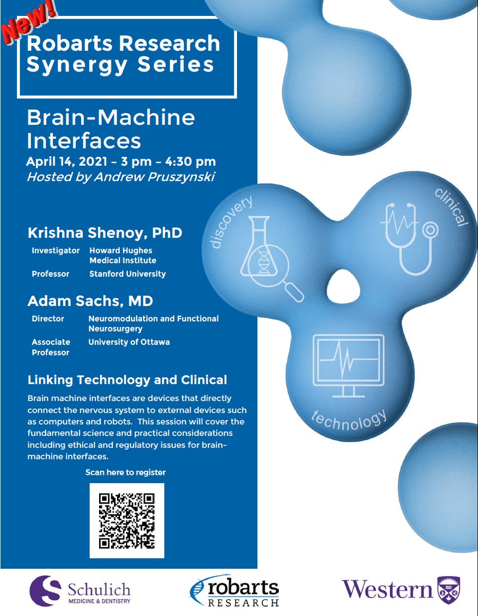 JulioMTNeuro's tweet image. Today was the Robarts Synergy Seminar Series opening. @SchulichMedDent @WesternU. Thanks to @andpru &amp;amp; @JonAMichaels for organizing &amp;amp; @shenoystanford &amp;amp; Adam Sachs for wonderful talks on #BrainComputerInterfaces #BCI, may be one of the most exciting fields in the incoming years.