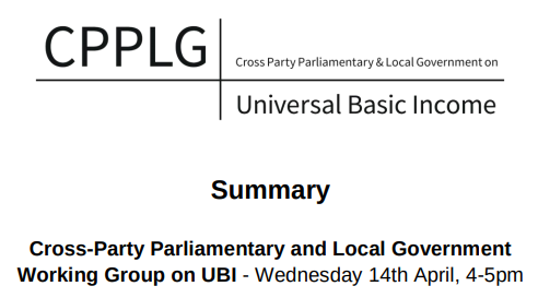 This afternoon I (virtually) attended the latest meeting of the CPPLG (Cross-Party Parliamentary and Local Government Working Group) on UBI.
We had an excellent briefing from @UBILabDisability,'s @simonjduffy and @Hossylass.
#BasicIncome