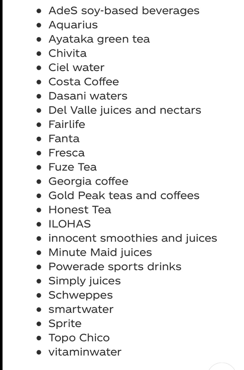 Coke is feeling the pressure. "Coca-Cola says it's 'time to find common ground' on voting measures after pressure from the Right" 
washingtonexaminer.com/news/coca-cola…

 #BoycottCocacola's entire product line; all of their brands, as listed below.