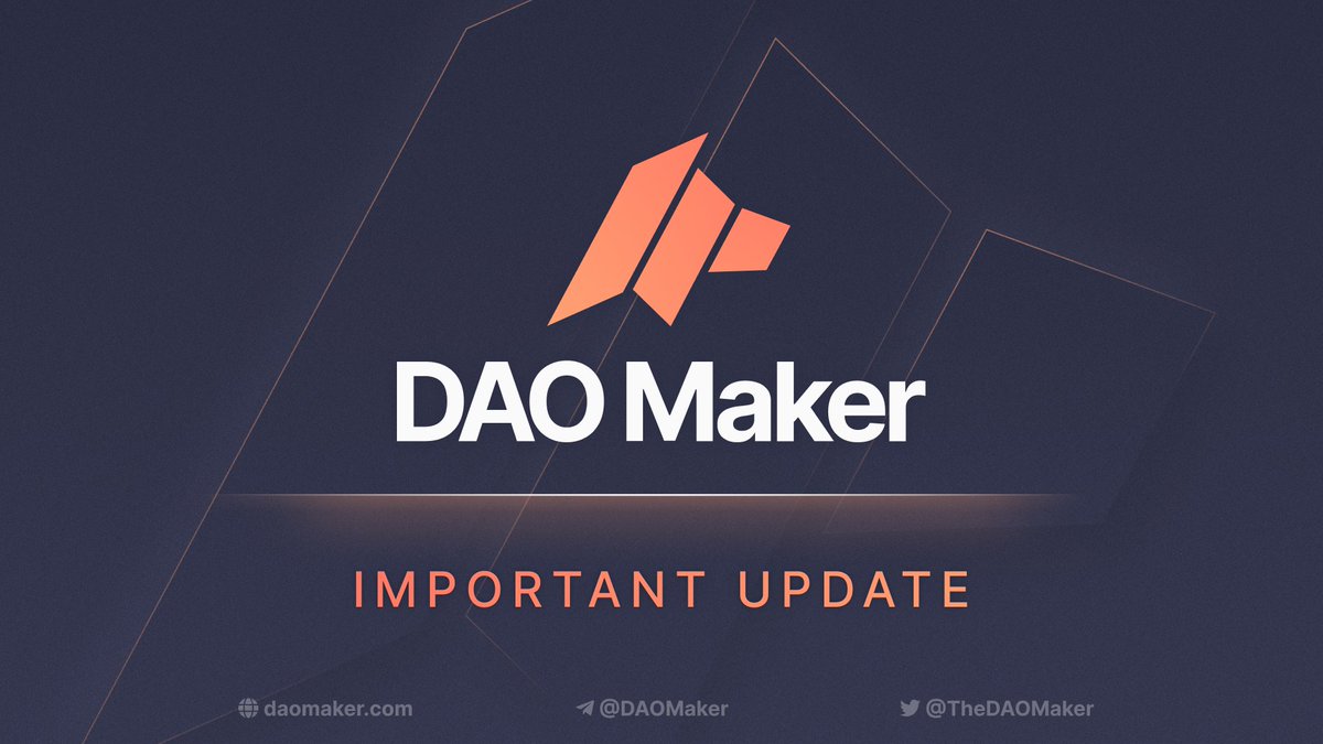 daomaker's tweet photo. Important Update!

Due to the Ethereum Berlin upgrade happening on the 15th of April, the Vault, Bridge and DAO Pad deposits/withdrawals will be suspended tomorrow starting at 8.30 AM UTC and will be enabled back when the network stabilizes.

12 https://t.co/KE1FP2ehFd