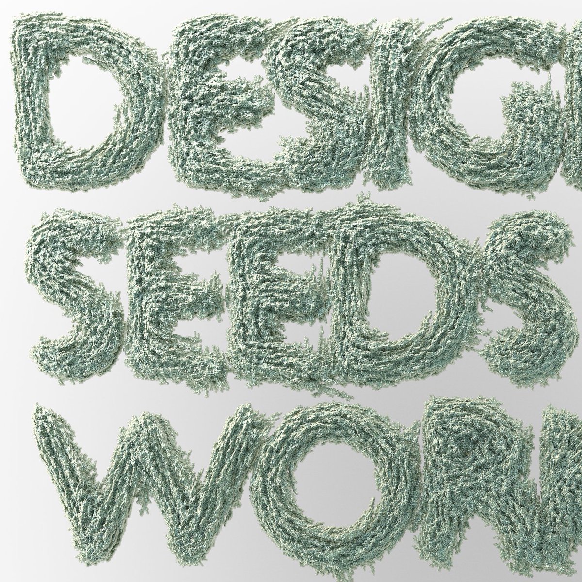 23/ For the poster of that Designing Seeds show (2009) we ( @universalevery) re-purposed my earlier  @Channel4 New Shoots project, using  #DiffusionLimitedAggregation to grow typography from 5+ million particles. We also showed Forever, running on 6 Macbooks (operated by my son)