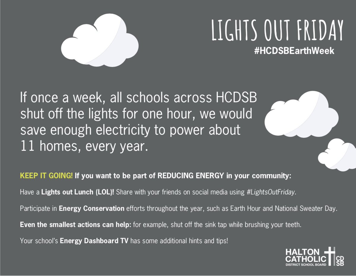 HCDSB_eco's tweet photo. Tomorrow is the last day of #HCDSBEarthWeek! Make sure you check out our choice boards on our account, as well as these activities below. Tomorrow is #LightsOutFriday! While we are not @ school today, how can we turn the lights off @ home? @HCDSB @IndigenousHCDSB 💡🌍 https://t.co/hX2Rwv323b
