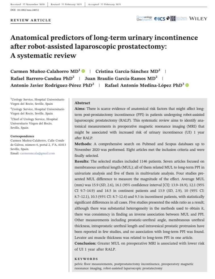 Mi más sincera enhorabuena a nuestra R-3 @carmen93mz por su primera publicación internacional como primera autora. Gran trabajo Carmen !!Esfuerzo y buen hacer reconocidos. @HospitalUVRocio @UronefroHUVR