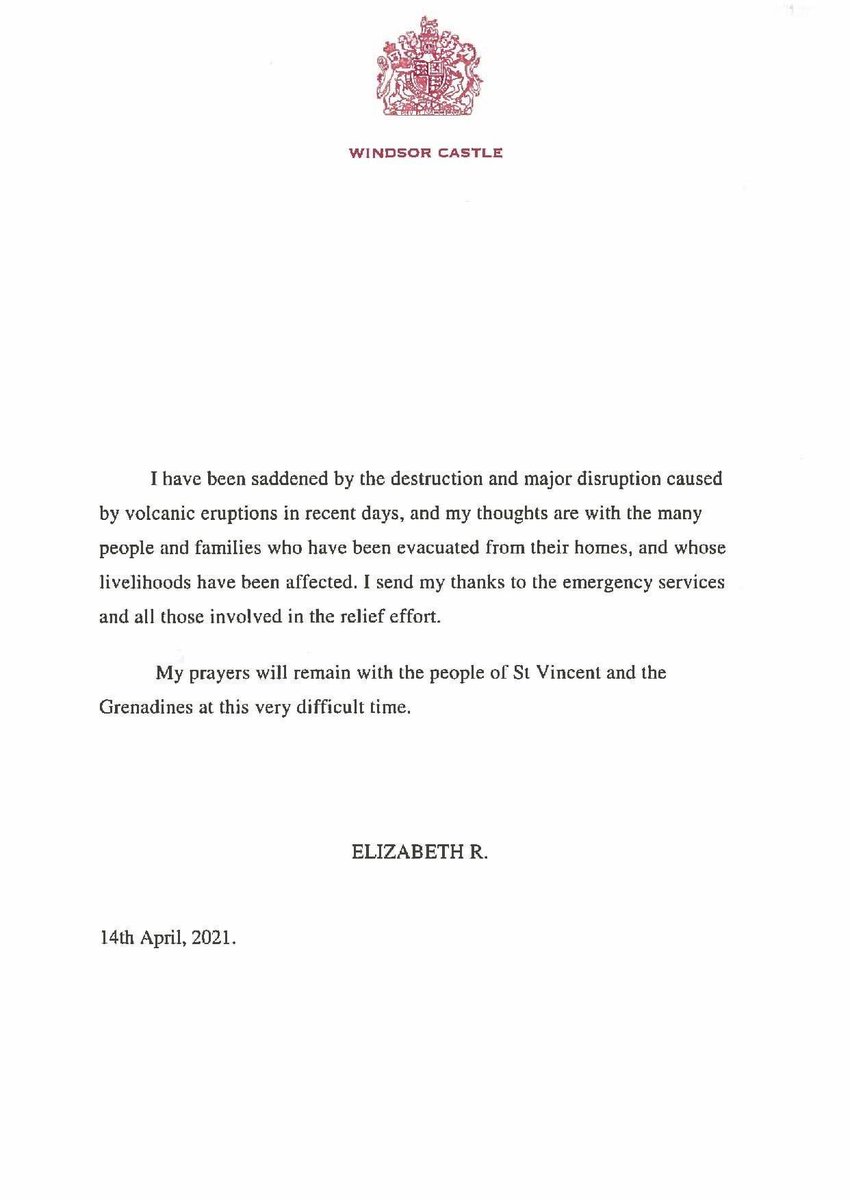 AnnaWhitelock's tweet photo. A poignant 'I' ; the first of what will be many solo statements from the now widowed queen https://t.co/2Tk2N4MmqD