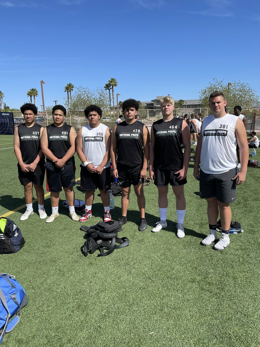 OFFA_Academy's tweet photo. OFFA Linemen (Utah) came out strong @NPShowcases Las Vegas 2021 @LinemenWinGames @JReyes_NP @bangulo @BrandonHuffman @CoachKofe @CoachBarnesLWG #OFFA #Elite #LinemenHQ #TrenchTownUT #LWG #PALA https://t.co/D83jFjicMW