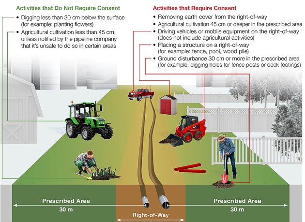 Canada’s Energy Regulator provides guidelines for working safely near buried pipelines. #DigSafe🚧 #PipelineSafety