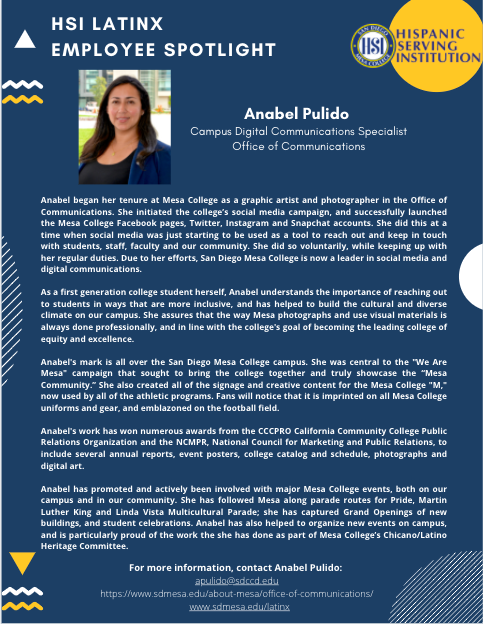 Meet  Anabel Pulido!  This week's HSI LatinX Employee Spotlight!!!
# HSI #LatinX